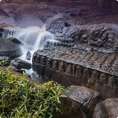Kbal Spean Waterfall & Riverbed